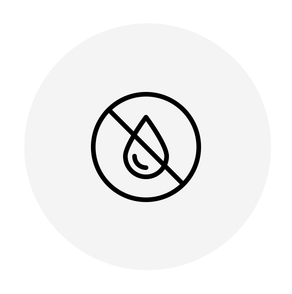 Durchgestrichener Wassertropfen Symbol